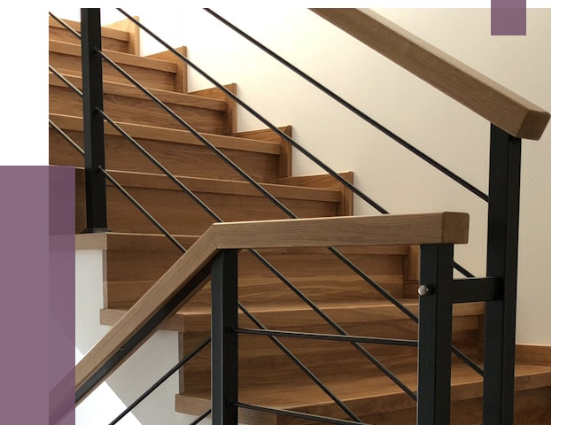 Обшивка металлической лестницы деревом в Кингисеппе от 4413 руб. 