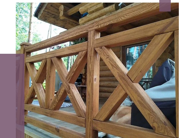 Деревянные перила под ключ в Кингисеппе от 7788 руб. 