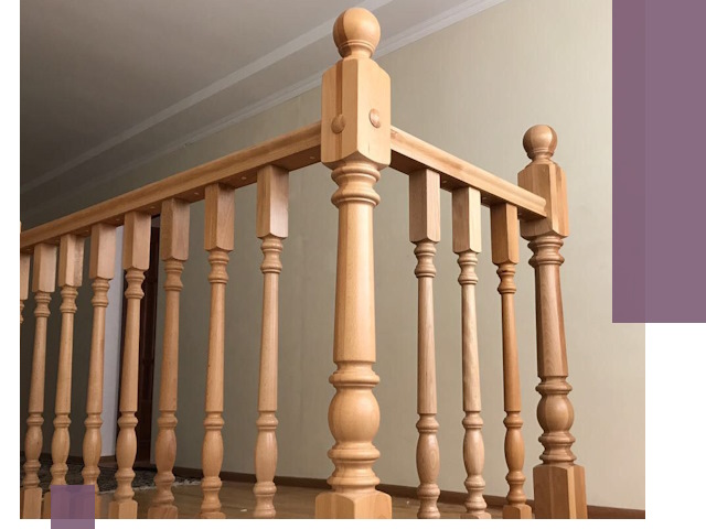 Деревянные перила на заказ в Кингисеппе: монтаж и изготовление