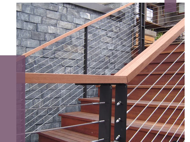 Тросовые перила под ключ в Кингисеппе от 7892 руб.