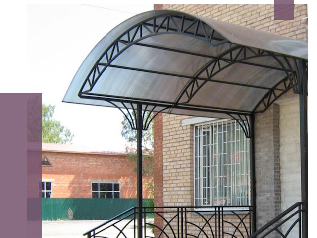 Металлические навесы и козырьки в Кингисеппе от 12980 руб.