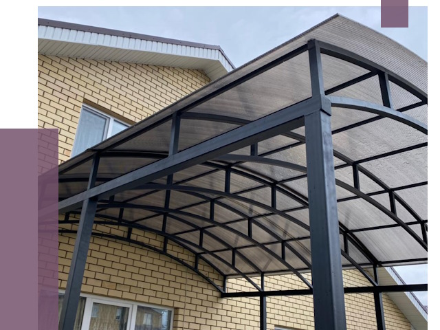 Монтаж козырьков в Кингисеппе от 11682 руб. | ПРОЛЁТ-Кгп