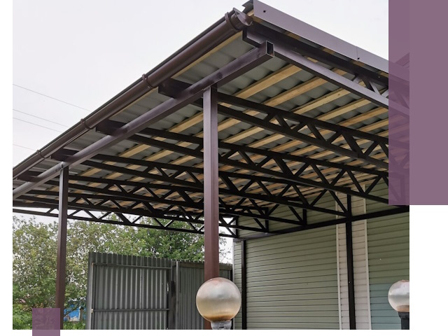 Навесы под ключ в Кингисеппе: изготовление, монтаж и гарантия