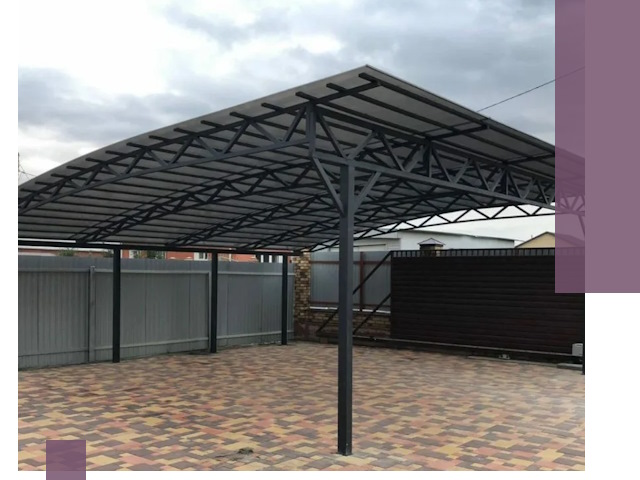 Недорогие навесы под ключ в Кингисеппе — изготовление и монтаж