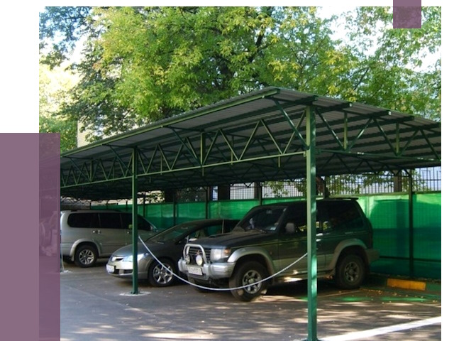 Навесы для парковки в Кингисеппе от 81514 руб. заказать | ПРОЛЁТ-Кгп