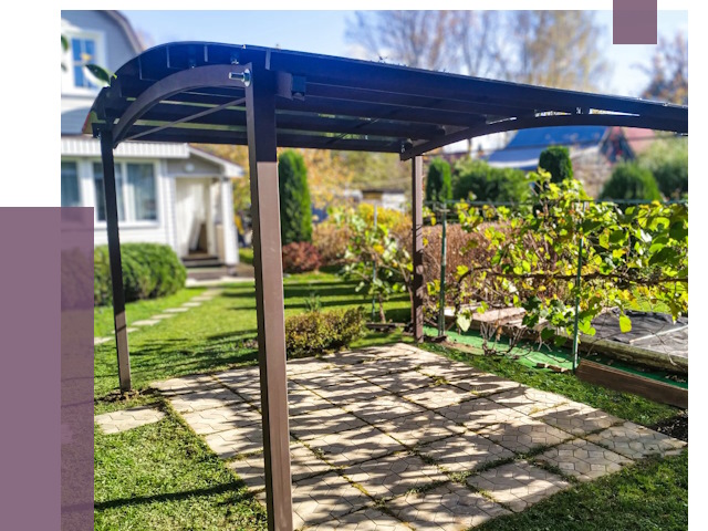 Навесы для дачи в Кингисеппе от 12928 руб. под ключ — ПРОЛЁТ-Кгп