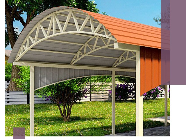 Навесы из профнастила под ключ в Кингисеппе — установка и монтаж