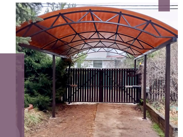 Арочные навесы в Кингисеппе от 12928 руб. — изготовление и монтаж | ПРОЛЁТ-Кгп