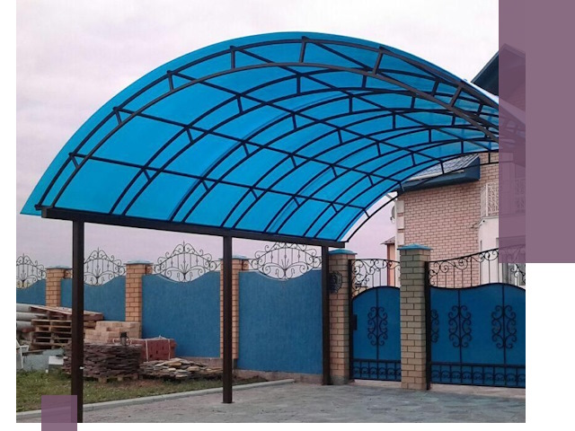Арочные навесы под ключ в Кингисеппе — изготовление и монтаж