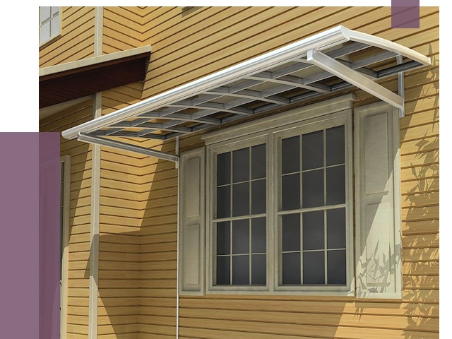 Козырьки над окнами в Кингисеппе от 7736 руб. — монтаж, покупки | ПРОЛЁТ-Кгп