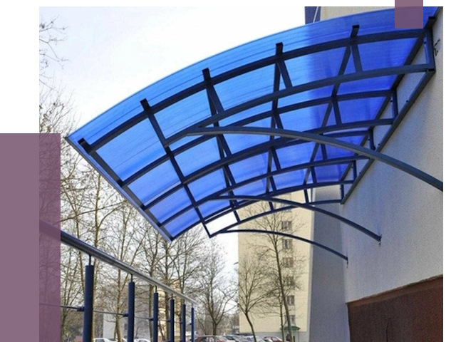 Козырьки из поликарбоната в Кингисеппе от 4361 руб. под ключ | ПРОЛЁТ-Кгп