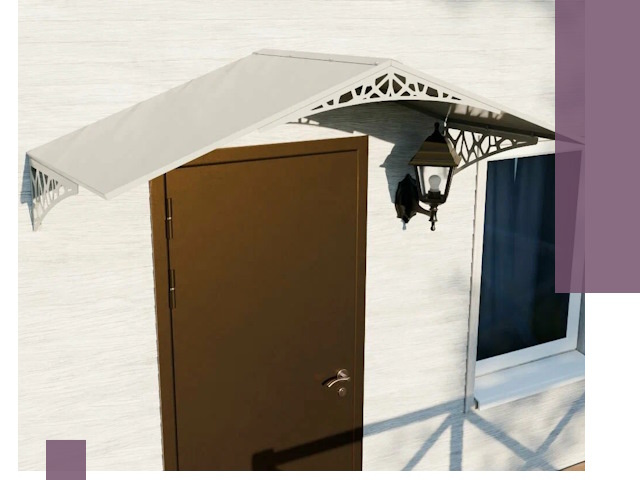 Металлические козырьки на входы и террасы в Кингисеппе